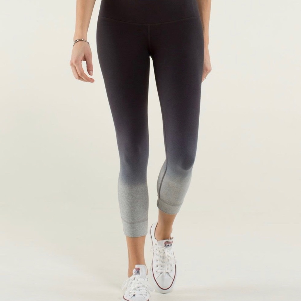 RARE lululemon ombré cotton live natural crop sz 4